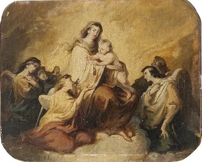 Vergine del Carmen con angeli